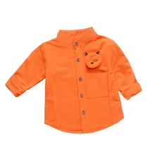 Новинка в Корейском стиле; для детей ясельного возраста для детей, Детская футболка с принтом для мальчиков и девочек; одежда в клетку для маленьких девочек; Длинная одежда; хлопковый свитер; жакет, блузы Длинные рукава однобортное пальто