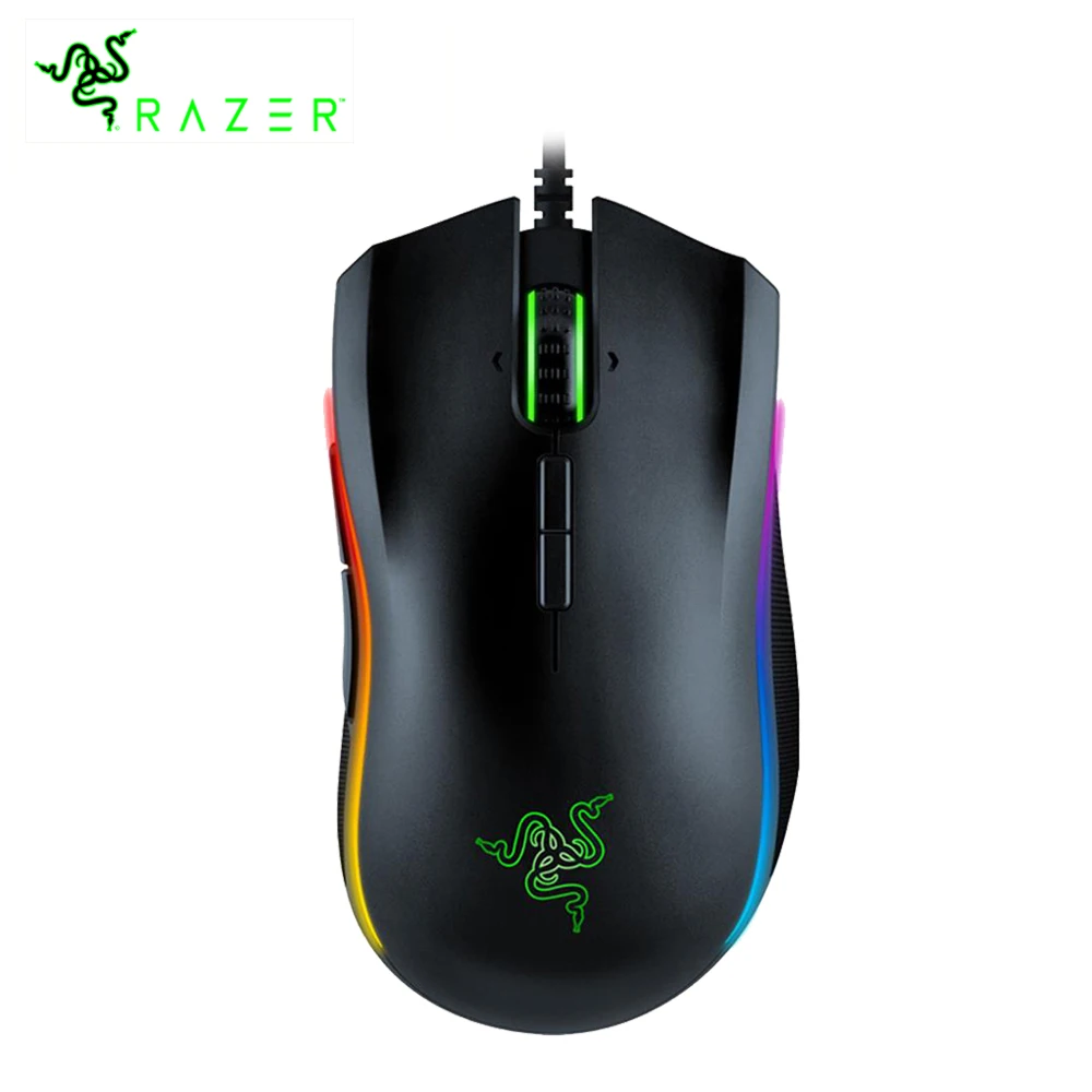 Kopen Originele Razer Mamba Elite Bedrade Gaming Muis 5g Geavanceerde Optische Sensor 16000 dpi RGB Backlight PC Gamer Voor Laptop computer