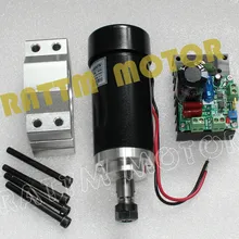 Мощный 400 Вт DC 24-52 в воздушный Шпиндельный мотор с бракетом и регулятором скорости 2000-12000 об/мин