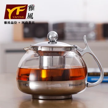 

700/1200ML Heat-resistant Glass Tea Infuser Tai Chi Tea Pot With Filter Stainless Steel Faced Modern Infuser Teapot Herbal