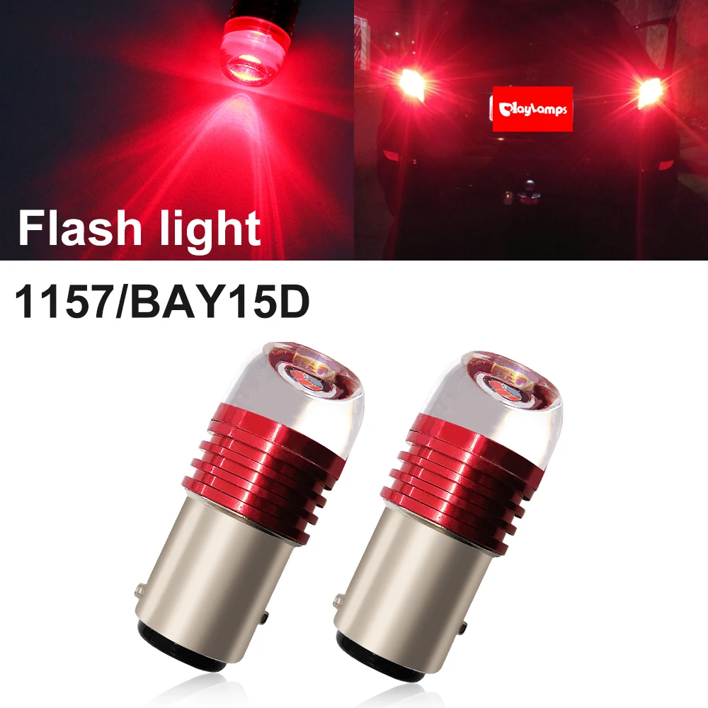 

2pcs Car Lights LED Brake Light 1157 BA15D Auto Strobe Flash 5630 3 SMD Red White Auto Turn Signal Light For Honda