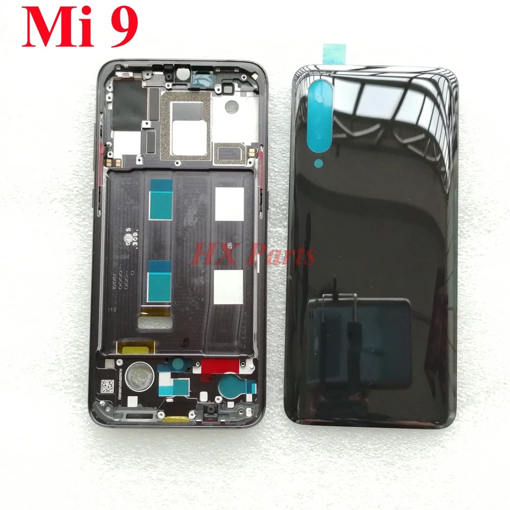 

Original 6.39'' For Xiaomi MI 9 Front Frame Housing Bezel+ Glass Battery Cover Back Housing Door Replacement