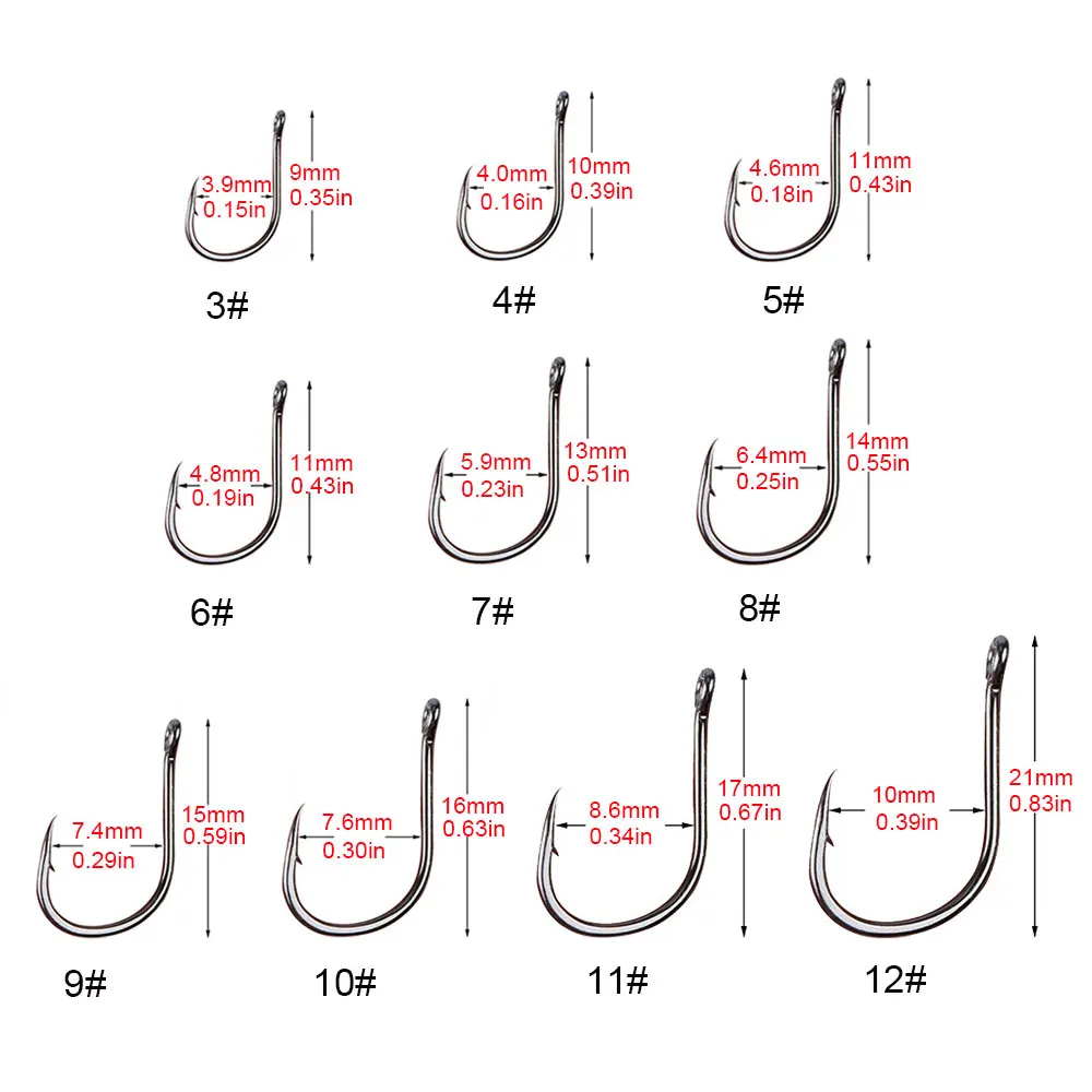 INFOF 500 шт./Партия набор рыболовных крючков из высокоуглеродистой стали размер#3-#12 крючки рыболовный Фидер рыболовный крючок пакет pesca