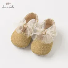 DB11609 Dave Bella/весенне-Осенняя обувь с желтым бантом для маленьких девочек; Брендовая детская обувь