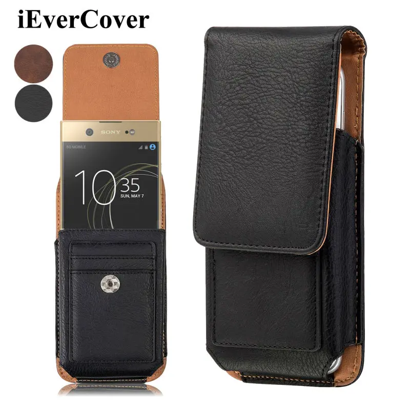 

Premium Vertical Leather Case Holster Cover w/ Swivel Belt Clip for Sony Xperia X Compact F5321 / XA F3111 F3112 / X F5121 F5122