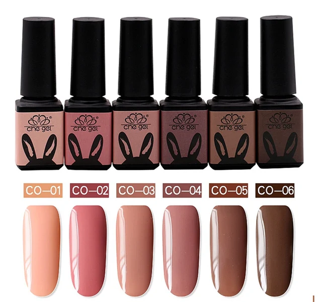 Formaldehyde free 6 colors Che gel nail art polish manicure decoration tools led uv gel nail