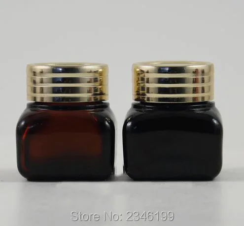 15g-15ml-cosmetic-glass-sample-jar-with-gold-aluminum-cap-brown-color-square-glass-with-screw-lid-packing-container-25pcs-lot