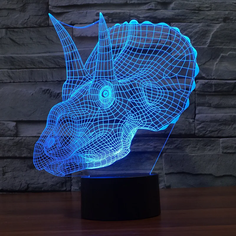 Цветные светодиодные 3d светильники в виде головы овцы сенсорный постепенный