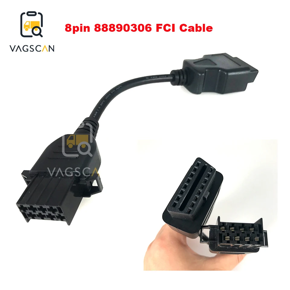 Инструмент для диагностики экскаватора 8 pin 88890306 FCI кабель volvo vocom 88890030|Кабели и