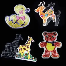 Популярные 4 стиля формы шаблон предохранитель Хама бусины DIY ручной работы игрушки Pegboard головоломки для детей пазл развивающий подарок