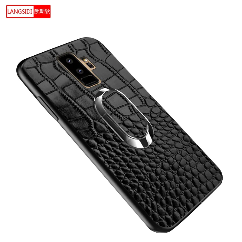 

Crocodile skin Genuine Leather phone case for Samsung Galaxy S8 S8+plus S9 S9plus Note 8 Multifunction support protective case