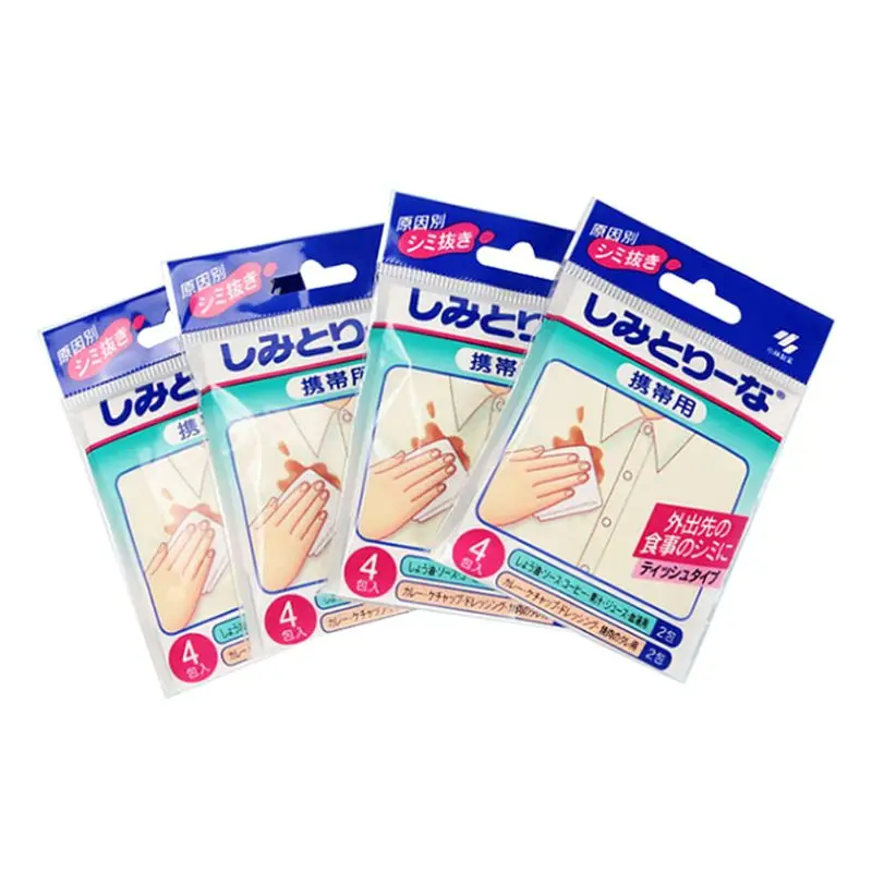4 Pcs Outdoor Mangiare Vestiti Decontaminazione Salviette Cleaner Nascita Camicette Cappotto Cibo Macchia Carta di Pulizia Portatile Uso di Corsa
