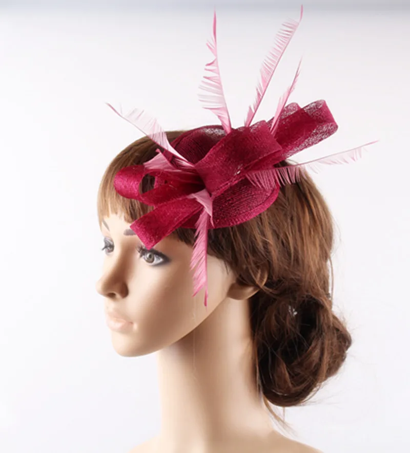 

Fascinating sinamay nice party fascinator hat elegant womens wedding headpiece bar headwear birthday ladies event hair accessories FNR160306