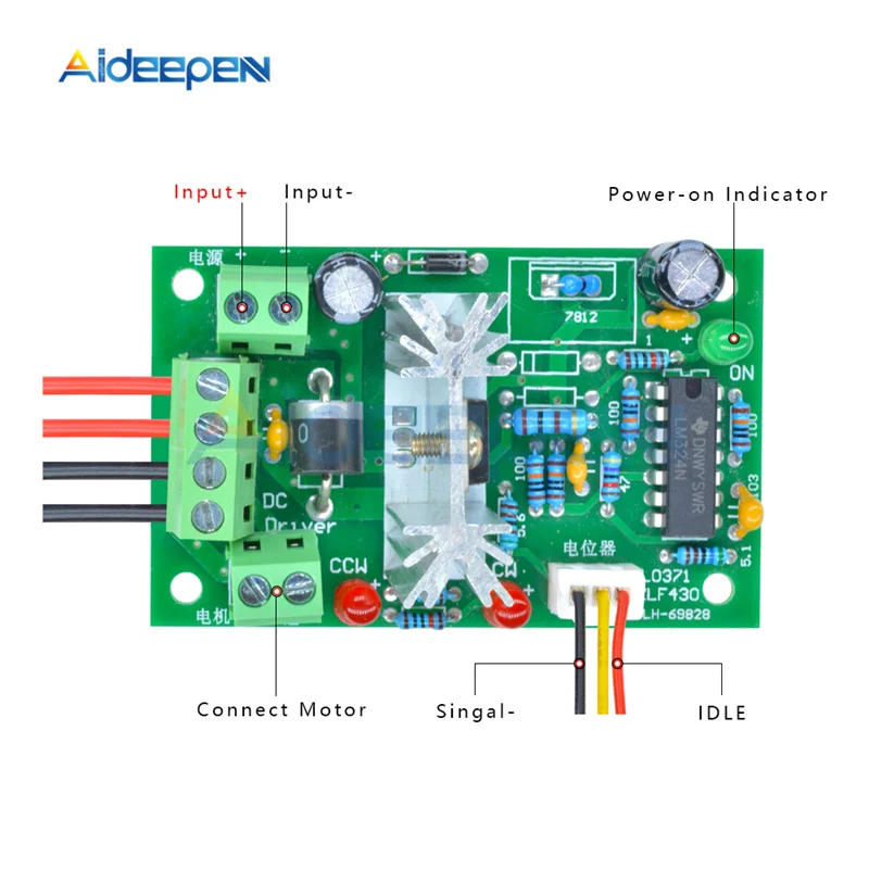L0371 6-30V 80W 10A Reversible DC Motor Speed Controller Adjustable PWM Speed Regulator with Control Switch Potentiometer dc motor speed controller motor speed controller electric motor speed controller