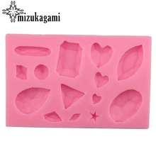 1pcs UV Resin Jewelry Liquid Silicone Mold Heart Leaf Triangle Resin Charms Molds For DIY Intersperse Decorate Making Jewelry
