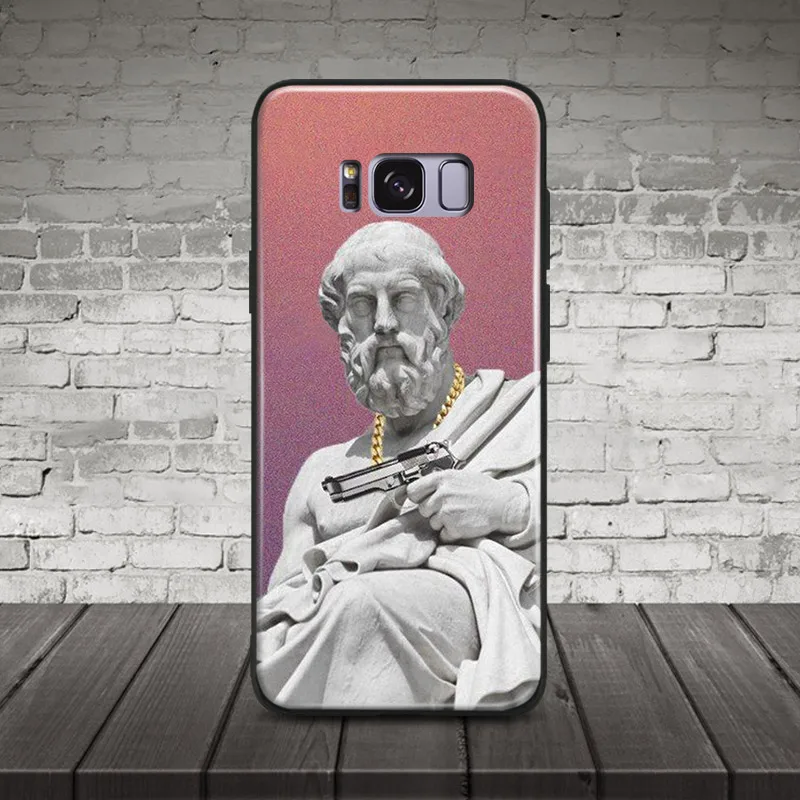 

Plato Gang Kuso Spoof Pattern coque Soft Silicone Phone Case Shell Cover For Samsung S7 Edge S8 S9 Plus Note 8 9