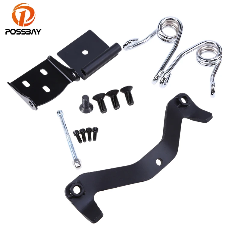

POSSBAY Motorcycle Seat Brackets Kits Spring Saddle Scooter Seat Cover Backrest Cafe Racer For Harley 883 Custom Chopper Bobber