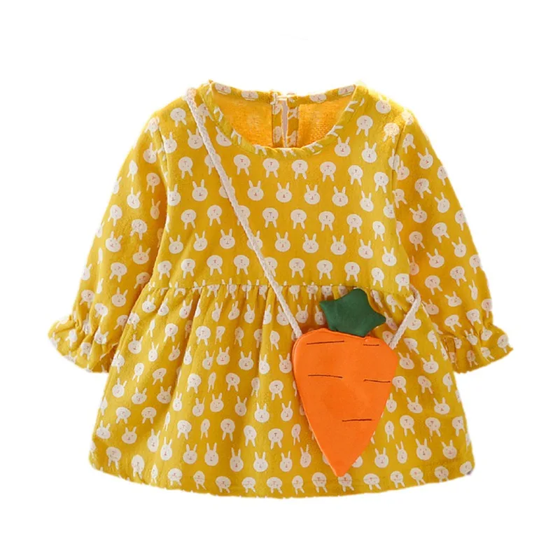 

Children Girl Autumn Dress Kid Long Sleeve Dress Cartoon Print Design Tutu Princess Clothes