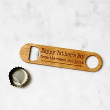 Персональная текстовая открывалка для пивных бутылок, открывалка для бутылок на день рождения с гравировкой, подарки на Рождество для отца