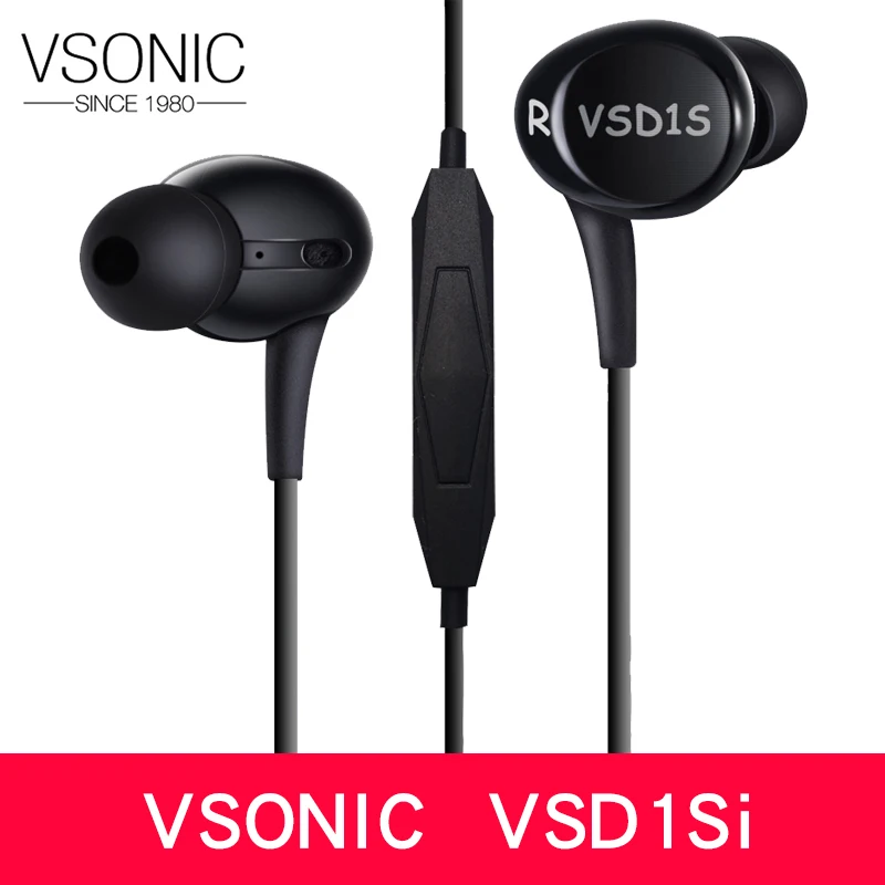 VSONIC VSD1S VSD1Si Профессиональные HIFI наушники-вкладыши Наушники-вкладыши с линейным управлением наушники IEM женские вокальные поп