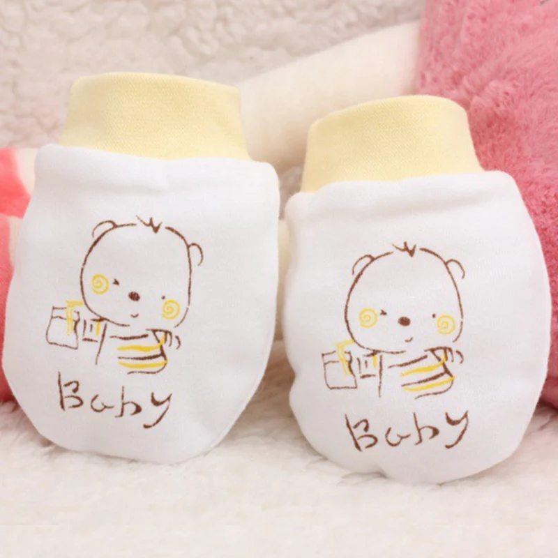 

Spring 0-3months 100% cotton baby proof gloves Neonatal gloves comfortable breathe freely baby gloves newborn baby mitten