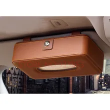 3 цвета автомобиля солнцезащитный козырек кожа коробка ткани клип высококачественный автомобильный салфетница Вынимаемые салфетки коробка крышка