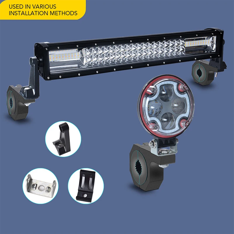 Bull bar Car light mount bumper lamp holder bracket Clamp stand Offroad Led driving light bar Spot head light fog License plate