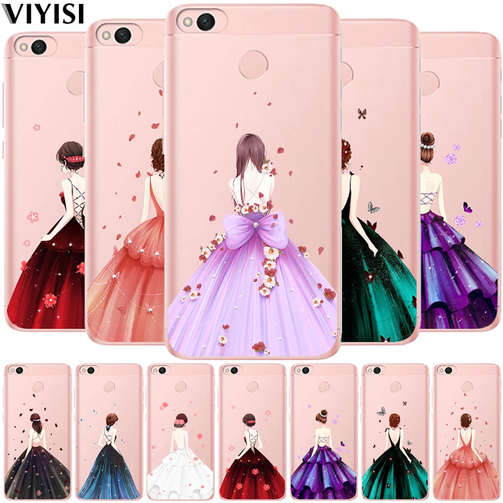

Fashion Girls Phone Case For Xiaomi Redmi 4 6A 4A 4X 5A Note 6 7 Pro 4X 5A Y1 Lite Mi6 X mi a1 a2 Mi5X Mi8 Mi9 case Cover Etui