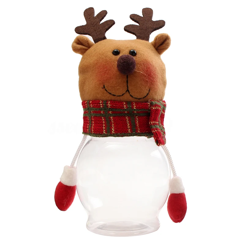 DIY 2019 new Christmas Candy Bottle Box Storage Jar Holder Container Xmas Kids Gift Decor