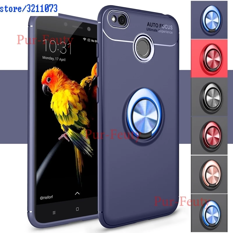 

Silicone Case for Xiaomi Redmi 4X 4 X Redmi4X Funda Car Magnetic Holder Phone Cover for Xiomi Redmi X4 Red mi 4X Ring Phone Case