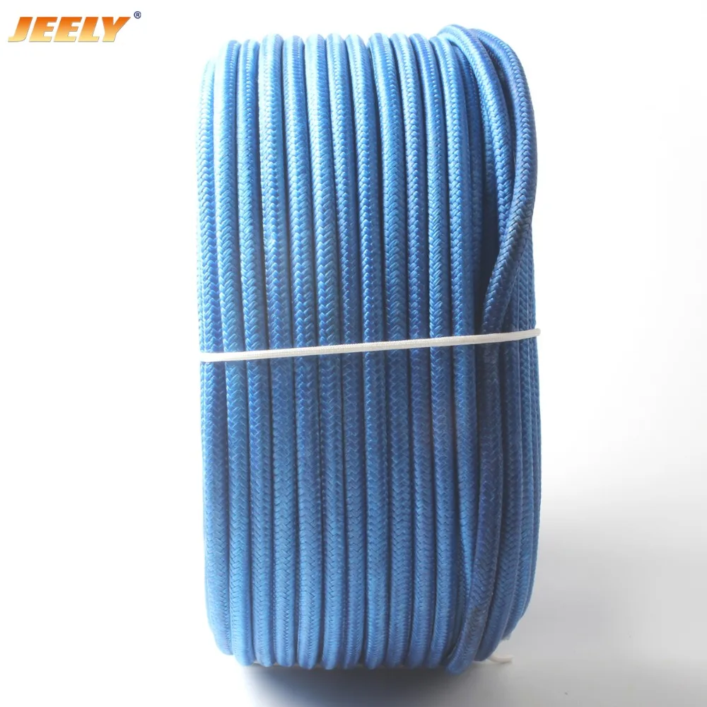 JEELY 2.3mm Sailboat Towing Rope UHMWPE Fiber Polyester Sleeve 50m Super Strong Spectra WINCH