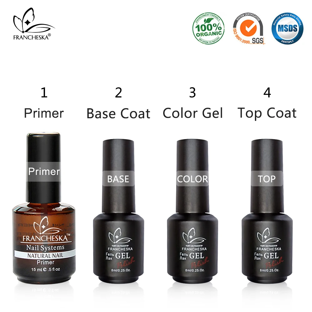 Francheska 15 ml imprimación de uñas aire seco agua natural base de imprimación gel herramientas de arte de uñas puntas acrílicas 8 ml gel de uñas UV de promoción Francheska 15 ml imprimación de uñas aire seco agua natural base de imprimación gel herramientas de arte de uñas puntas acrílicas 8 ml gel de uñas UV de promoción