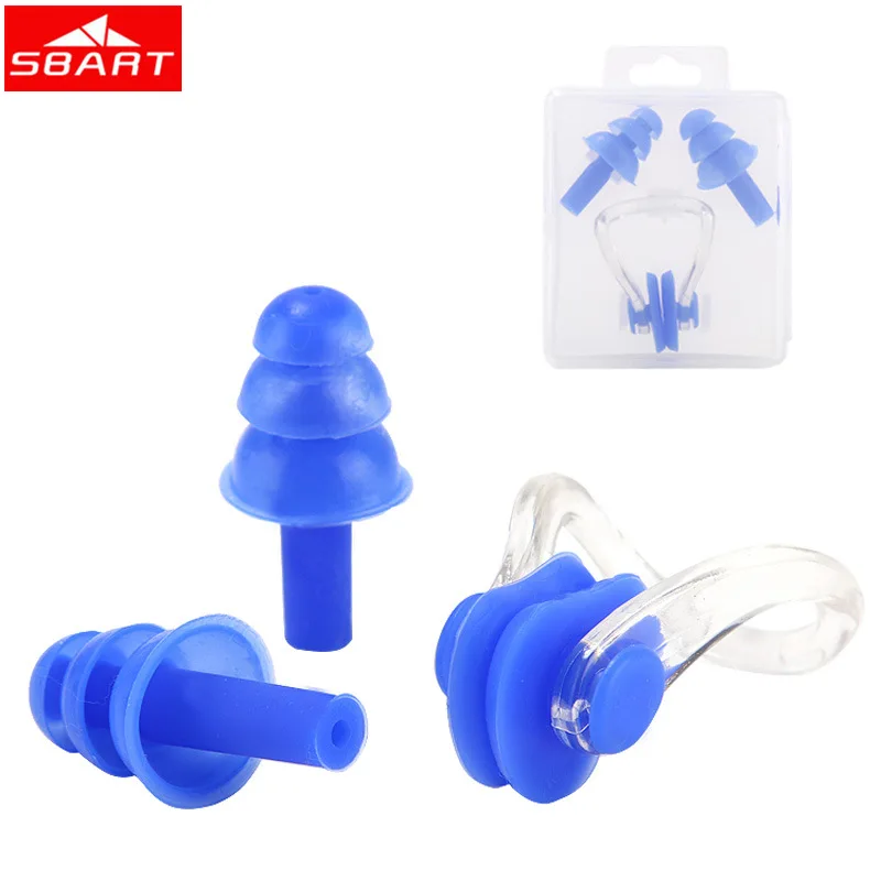 SBART one set Soft Silicone Swimming Nose/Ear Clips Adult Water Sports Swimming Accessories Smooth Shape Swimming Nose/Ear Clips
