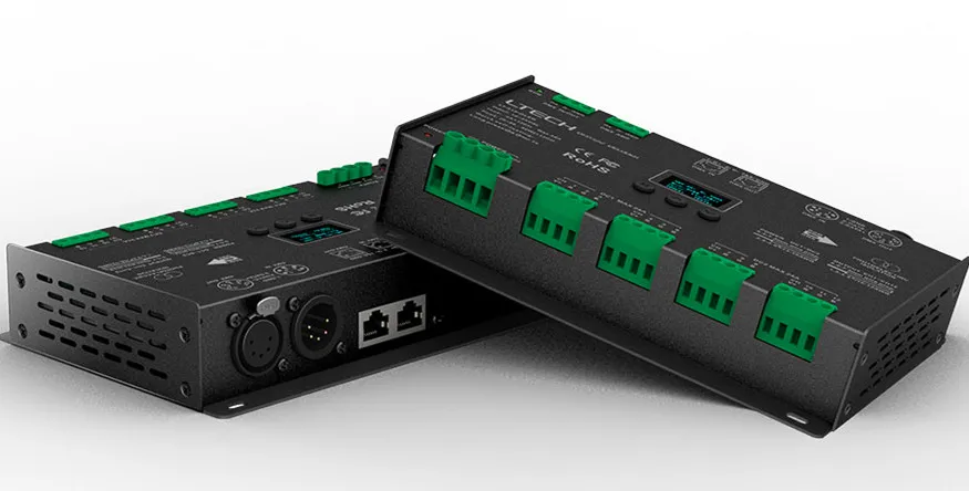 

LT-912-OLED;12CH CV DMX Decoder;with signal amplifier function;DC12-24V input;4A*12CH output