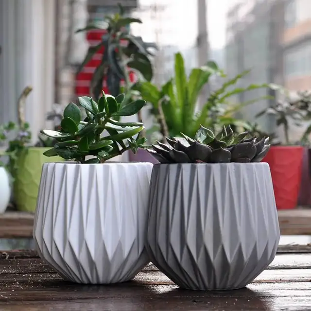 Modern Decoration Ceramic Indoor Plant Pot Flower Home Modern Decoration Ceramic Indoor Plant Pot Flower Home 2 Pieces Set