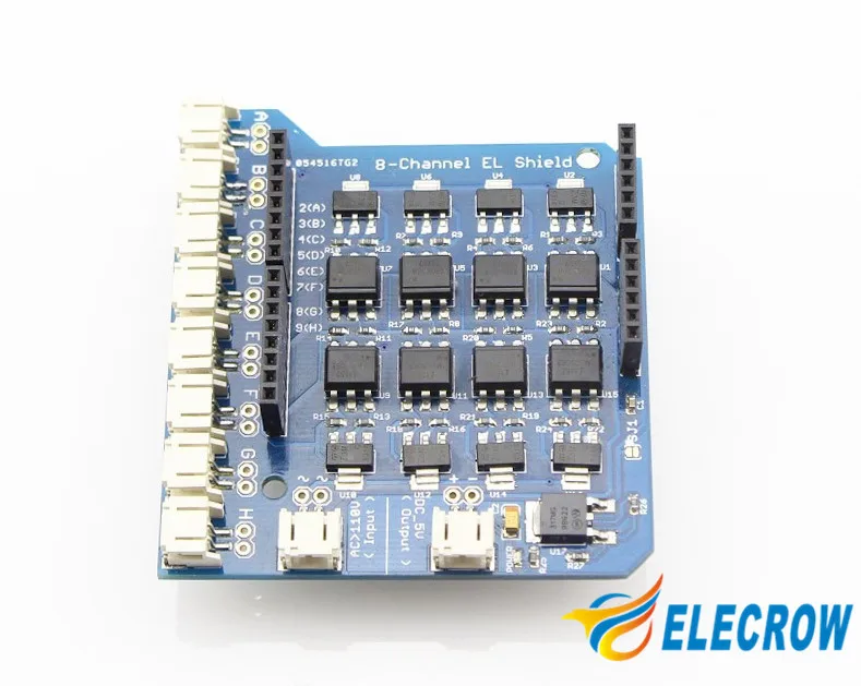 Elecrow EL щит для Arduino UNO R3 8-ми канальный EL щит модули восьми оптоизолирована DIY Kit с проводом адаптеры