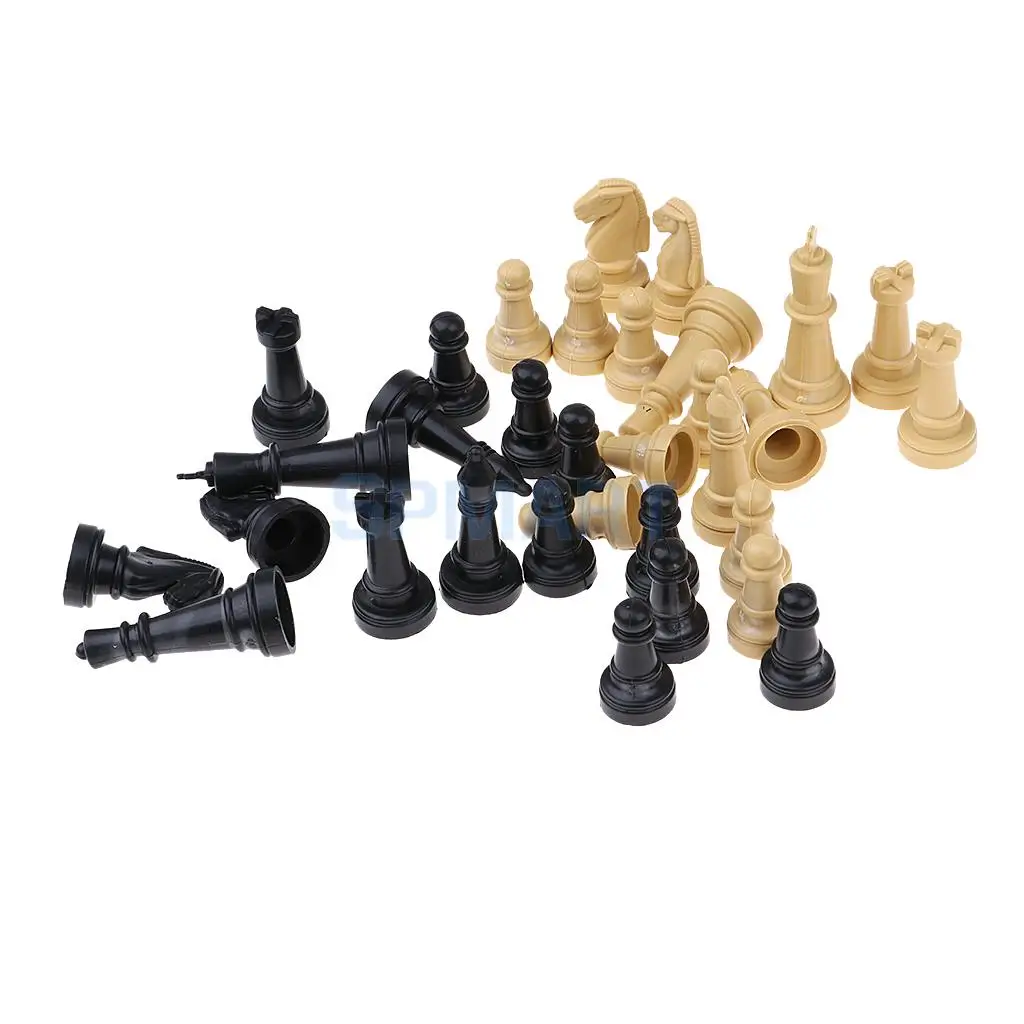 32Pcs/Lot 2'' Plastic Chess Pieces Only Board Game Checker Pawns Accessories Kids Children Adult Party Toys