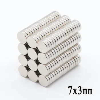 

200pcs N35 7x3 mm Super Strong Rare Earth Disc 7*3 mm Fridge Permanet Magnet 7mm x 3mm Small Round Neodymium Magnet