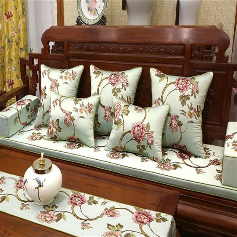 

free shipping classical elegance peony Pillow with inner 45x45cm Pillow embroidery sain cushion throw pillow