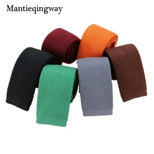 Mantieqingway модные бордовые галстуки на шею Свадебные Вязаные Галстуки для мужчин обтягивающие галстуки человек Gravata полиэстер узкий вязанные Галстуки