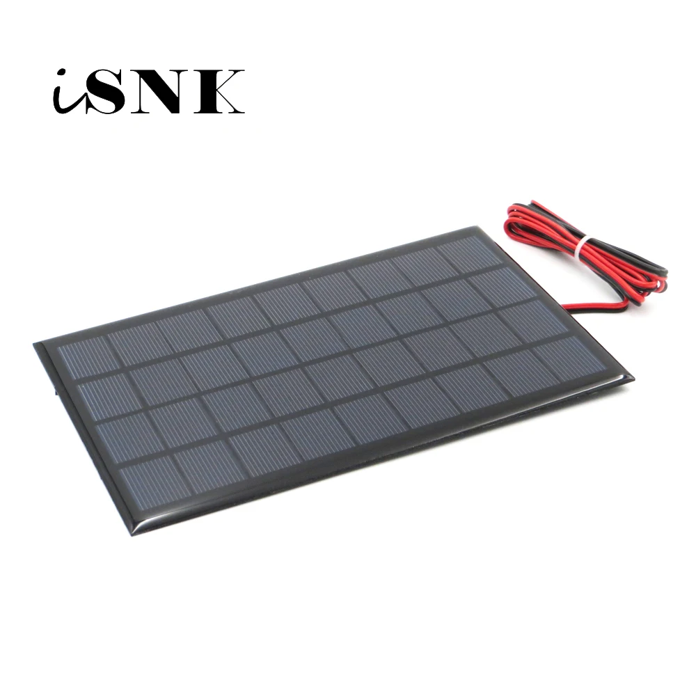 Solar Panel Polycrystalline Silicon 9V 3W with 100cm extend cable DIY Battery Charger Module Mini Cell wire toy | Электроника