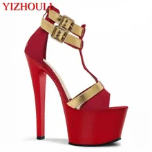 Открытые супинальные сандалии на очень высоком каблуке 17 см; красивые Водонепроницаемые босоножки; Прямая с фабрики