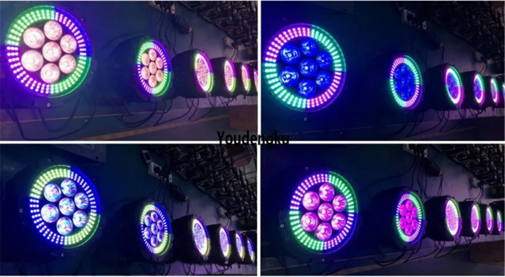 10 шт. новейший led par сценический свет PowerCon in and out 7x12 Вт 6в1 с 144x0 2 RGB dmx светильник для