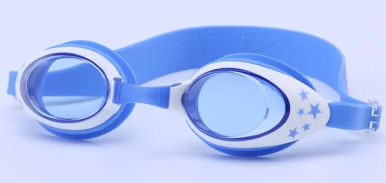 Детские очки для плавания, анти-туман, УФ-очки для детей, спортивные очки для плавания со звездами, силиконовые очки для плавания, водонепроницаемые очки для плавания ming - Цвет: Синий