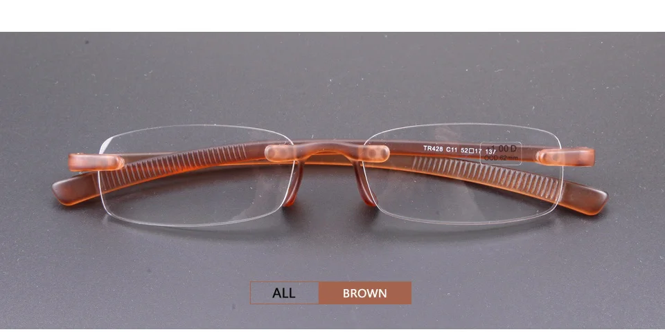 Guanhao мягкие Сверхлегкий TR90 рамка очки для чтения без оправы Для мужчин Для женщин очки для чтения очки Чехол 1,0 1,5 2,0