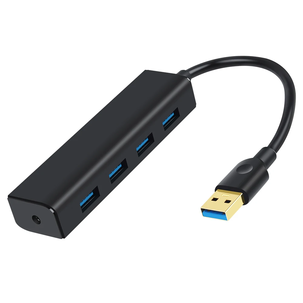 

FAST 3.0 USB HUB 4 Port Data Hub Splitter with 3.5mm DC Power Interface for MacBook Mac Pro/mini PC Computer Laptop Accessories