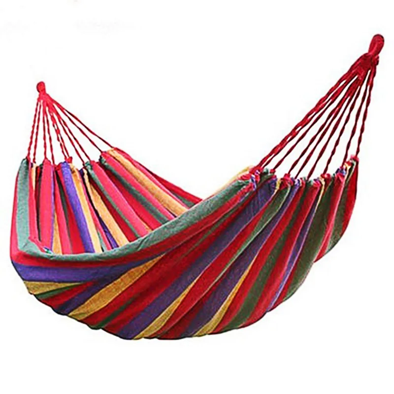 

Hammock Canvas Single Outdoor Camping Leisure Swing Tree Bed Garden Swing Chair Strong and Stable
