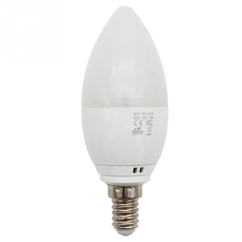 

E14 Wifi Led Candle Bulbs Bedroom Home Light Rgb 5W Led Smart Bulb For Alexa Google
