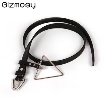 

Simple Wild Belts Women's Decorative Dress Triangle Buckle Belt Female Fine Pin Buckle Belt Ladies Jeans Leather Belt SY5038
