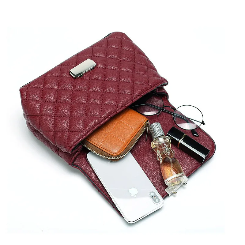  NIGEDU Messenger Bags women Chains Shoulder Bag Diamond lattice luxury handbags women bags designer - 32959886248